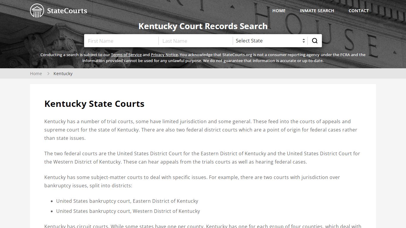 Kentucky Court Records - KY State Courts